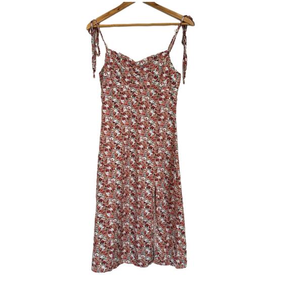 Shein A Line Sweetheart Neckline Spaghetti Strap Floral SunDress Women's Size 4 - Picture 1 of 7